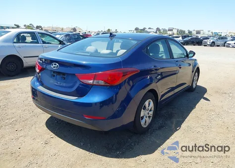 2016 Hyundai Elantra Se from USA, damaged, VIN 5NPDH4AEXGH693278